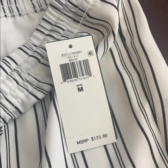 Lauren Ralph Lauren striped Straight leg drawstring straight leg pants size M - Picture 7 of 8